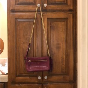Maroon Coach Cross-body Bag